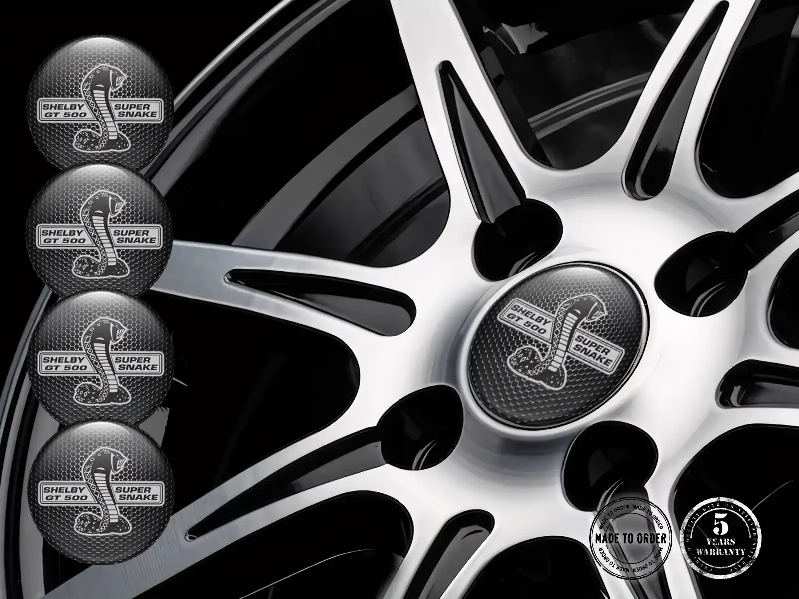 Shelby Wheel Emblems Version Premium Label Design